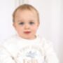 My First Holiday Personalised Embroidered Holiday Airport Sweatshirt Jumper, thumbnail 2 of 8