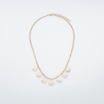 Silver Plated Hammered Disc Necklace, 5 of 5