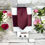 Burgundy Wedding Tie Set, thumbnail 7 of 10