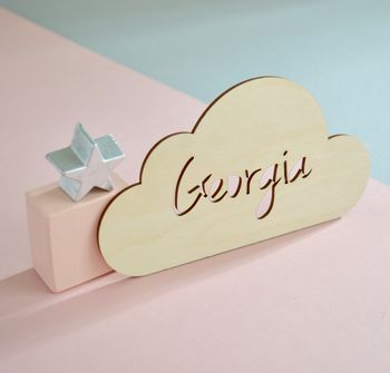 Personalised Cloud Baby Name Sign, 3 of 11