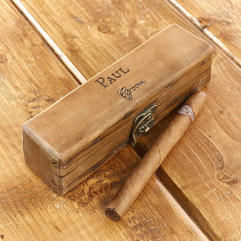 Personalised Cigar Gift Box By Embers & Roots