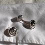 Double Knot Love Cufflinks In Solid Sterling Silver, thumbnail 3 of 5