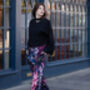 Jewel Hydrangea Velvet Trousers, thumbnail 2 of 5