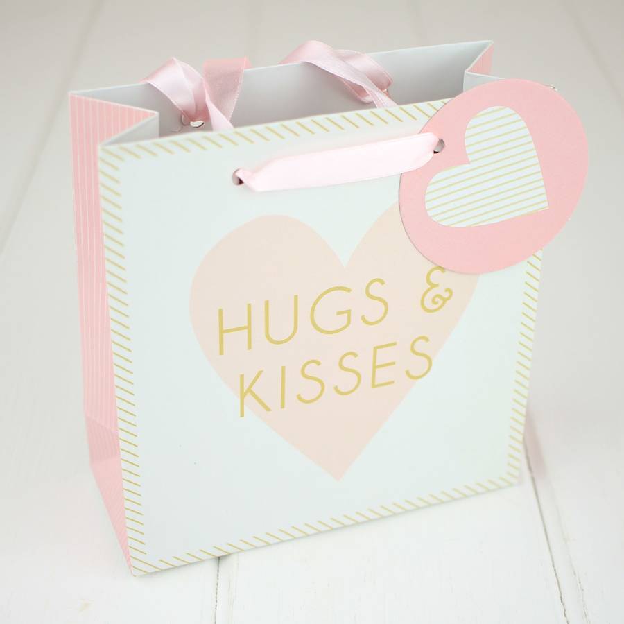 'hugs and kisses' gift bag by nest