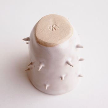 Handmade White Spiky Ceramic Cactus Vase, 6 of 6