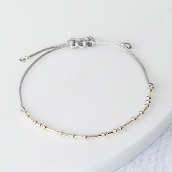 Fuck Cancer Sterling Silver Morse Code Bracelet, 7 of 9