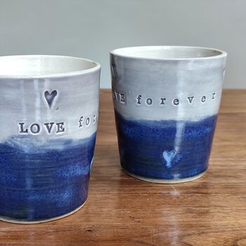 Wedding Civil Ceremony Gift Handmade Tumbler In Purple And Blue, 4 of 7