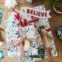 Meredith White Christmas Foliage Wrapping Paper, thumbnail 1 of 7