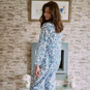 Turquoise And Royal Blue Organic Handmade Pyjamas, thumbnail 3 of 9