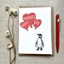Penguin Mother's Day Card, thumbnail 1 of 2