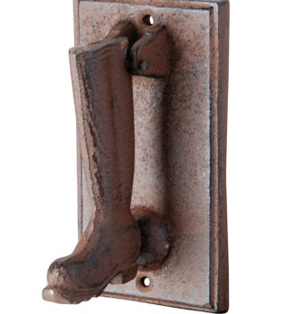 Cast Iron Wellington Boot Door Knocker, 3 of 3