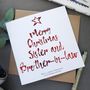 Foiled Christmas Card For Sister And Brother In Law, thumbnail 1 of 3