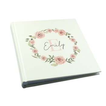 Personalised Floral Wreath Square Photo Album, 7 of 7
