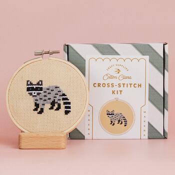 Raccoon Cross Stitch Kit, 3 of 3
