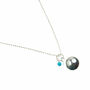 Harmony Ball Pregnancy Necklace With Turquoise Pearl, thumbnail 3 of 7