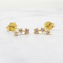 Pink Tourmaline October Birthstone Small Stud Earrings, thumbnail 1 of 5