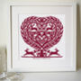 Personalised March Hares Tree Heart Print, thumbnail 3 of 5