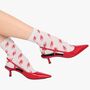Women's Glitter Socks Grey Red Lobsters, thumbnail 1 of 4