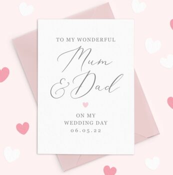 Script Mum And Dad Wedding Day Card, 2 of 3