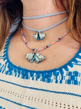 Moth Glitter Charm Necklace / Nature Inspired Gift / Forest Lover Gift / Cute Nature Accessories, 9 of 9