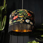 Shadow Caller Lampshade With Gold Lining And Fringing, thumbnail 1 of 11