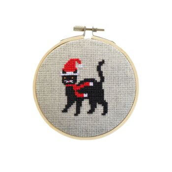Christmas Cat Cross Stitch Kit, 3 of 6