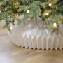 Cream Honeycomb Christmas Tree Skirt, thumbnail 3 of 4