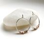 Petite Rose Gold Vermeil And Sterling Silver Hoops, thumbnail 1 of 12
