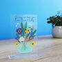 Printed Personalised Printed Acrylic Flower Card, thumbnail 8 of 12
