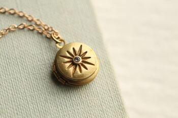 Miniature Vintage Star Locket Necklace With Photos, 3 of 10