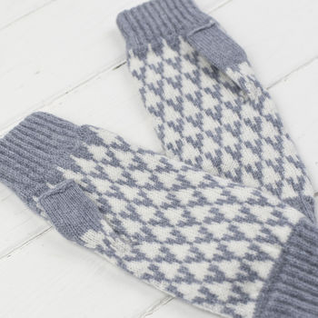 Arrow Knitted Fingerless Mitts, 5 of 7