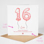 Personalised 16th Birthday Card Her, thumbnail 2 of 5