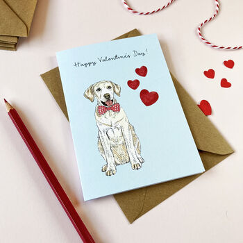 Yellow Labrador Valentine's Day Card, 2 of 2