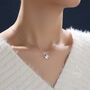 Tiny Jigsaw Pendant Necklace In Sterling Silver, thumbnail 2 of 11