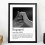Personalised Engaged Print, Engagement Gift, thumbnail 3 of 7