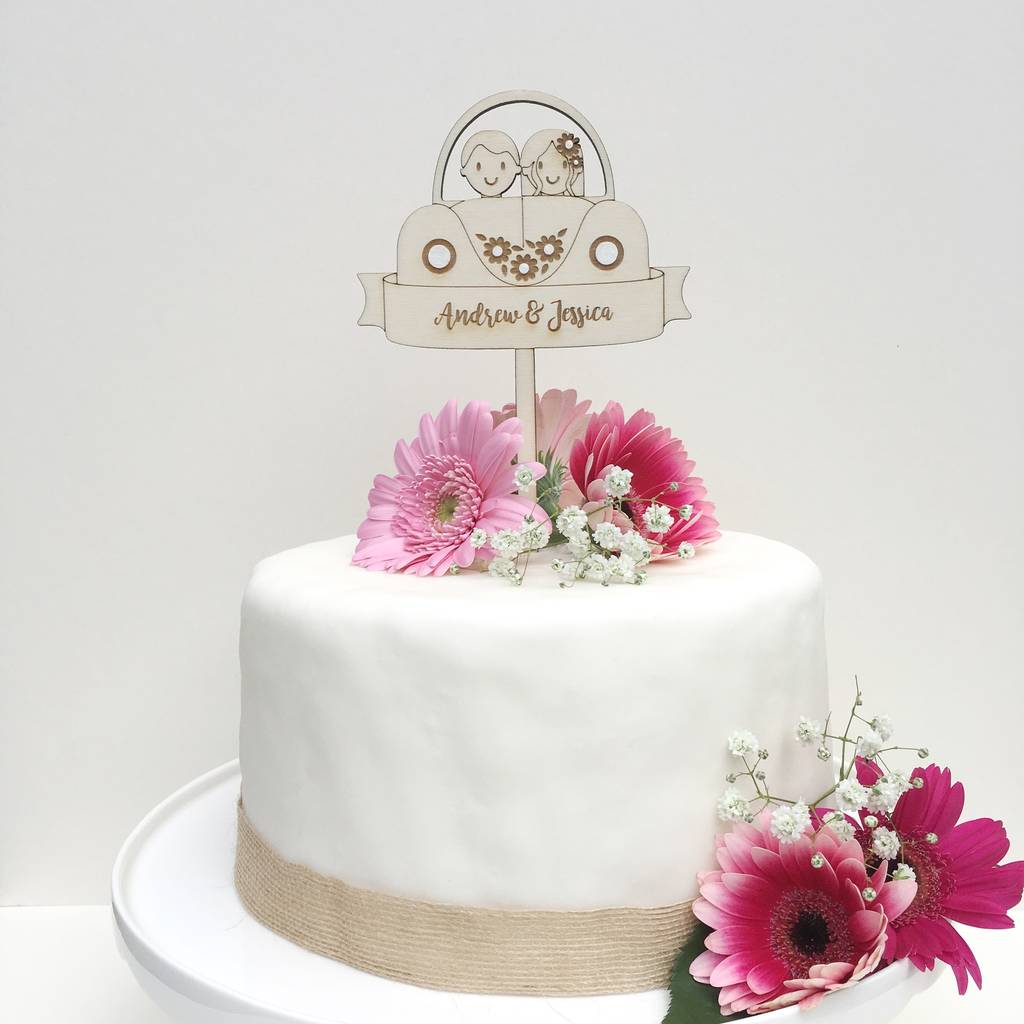Personalised Car Wedding Cake Topper, 1 of 6