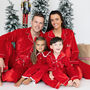 Womens Personalised Red Velvet Christmas Pyjamas, thumbnail 6 of 6
