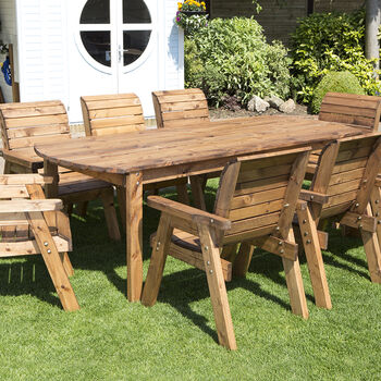 Eight Seater Rectangular Garden Table Table Set, 4 of 4