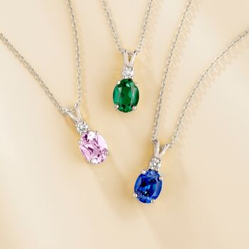 Pink Sapphire Pendant Necklace In Sterling Silver And Gold, 4 of 12