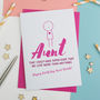 Personalised Auntie Character Birthday Card, thumbnail 1 of 3