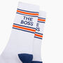 The Boss Organic Cotton Sports Socks In White, thumbnail 2 of 4