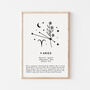 She Is Aries Personalised Zodiac Print, thumbnail 1 of 4