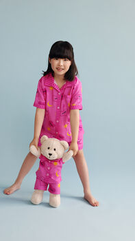 Sofia Pyjama Set With Matching Teddy Bear, 2 of 5