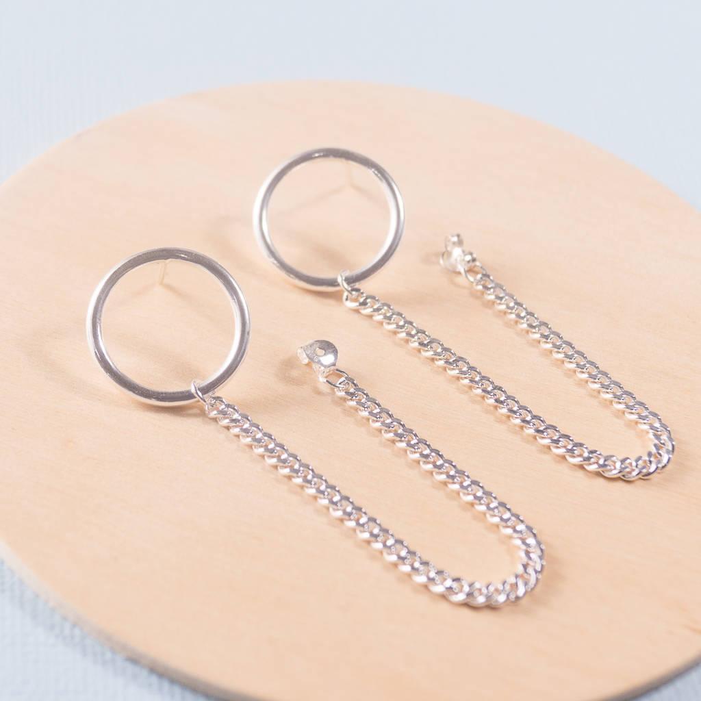 Silver Urban Ring Stud Earring By SUMMER AND SILVER