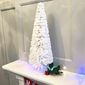 Large White Snowy Christmas Tree, 2 of 5