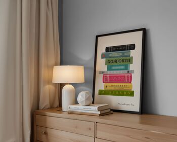 Newcastle Book Stack Art Print, 5 of 6