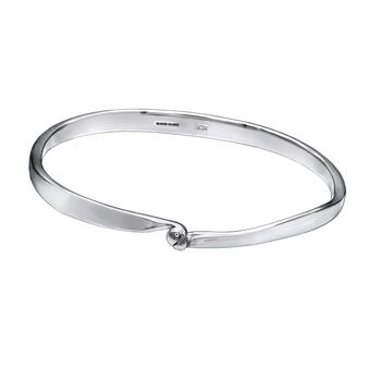 Personalised Oval Sterling Silver Bangle, 5 of 8