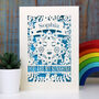 Personalised Sunshine Valentines Laser Cut Card, thumbnail 1 of 6