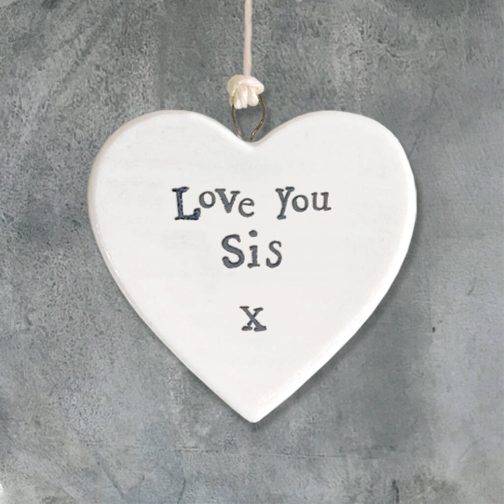 Love You Sis Heart Message Token T For Sister By Liberty Bee