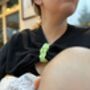 Breastfeeding Scrunchie Green And White Checked Cotton, thumbnail 4 of 5